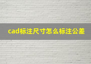 cad标注尺寸怎么标注公差