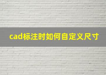 cad标注时如何自定义尺寸