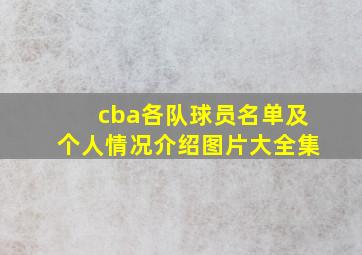 cba各队球员名单及个人情况介绍图片大全集