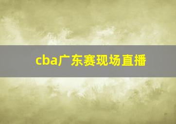 cba广东赛现场直播