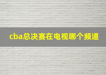 cba总决赛在电视哪个频道