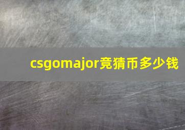 csgomajor竞猜币多少钱