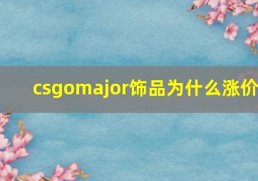 csgomajor饰品为什么涨价