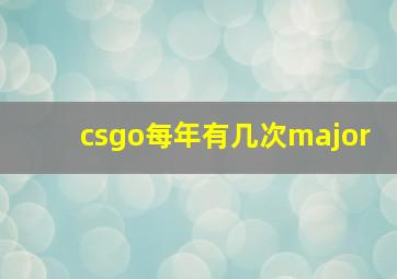 csgo每年有几次major