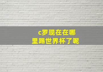 c罗现在在哪里踢世界杯了呢