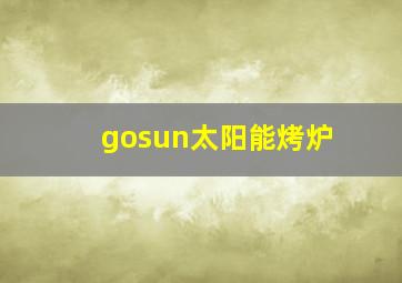 gosun太阳能烤炉