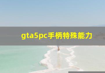 gta5pc手柄特殊能力