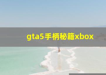 gta5手柄秘籍xbox