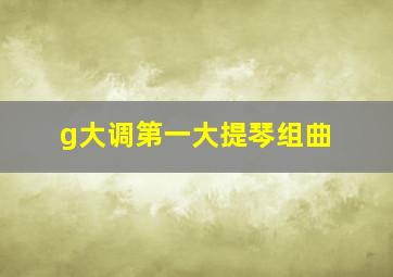 g大调第一大提琴组曲