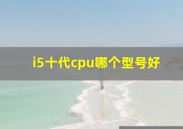 i5十代cpu哪个型号好