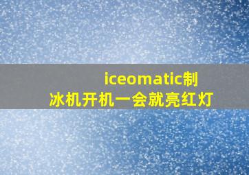 iceomatic制冰机开机一会就亮红灯