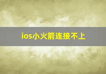 ios小火箭连接不上