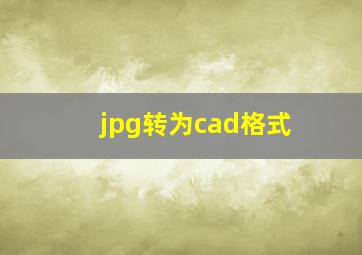 jpg转为cad格式