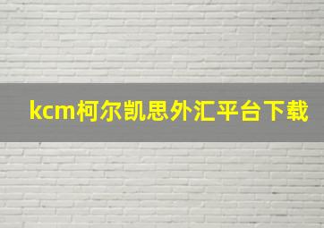 kcm柯尔凯思外汇平台下载