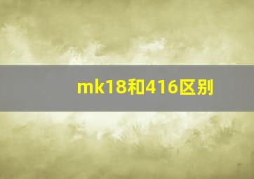 mk18和416区别