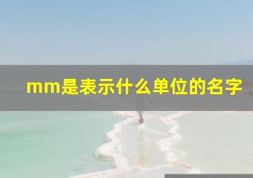 mm是表示什么单位的名字