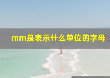 mm是表示什么单位的字母