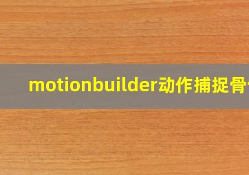 motionbuilder动作捕捉骨骼