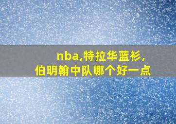 nba,特拉华蓝衫,伯明翰中队哪个好一点