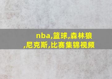 nba,篮球,森林狼,尼克斯,比赛集锦视频