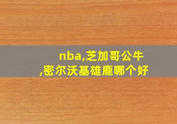 nba,芝加哥公牛,密尔沃基雄鹿哪个好