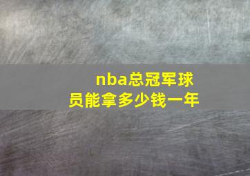 nba总冠军球员能拿多少钱一年