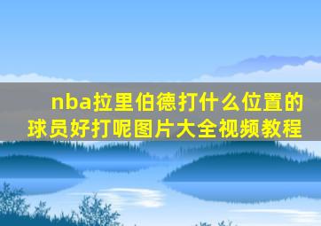 nba拉里伯德打什么位置的球员好打呢图片大全视频教程