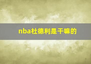 nba杜德利是干嘛的