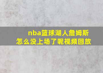 nba篮球湖人詹姆斯怎么没上场了呢视频回放