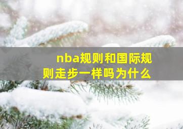 nba规则和国际规则走步一样吗为什么