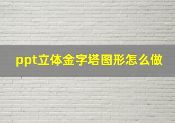 ppt立体金字塔图形怎么做