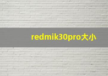 redmik30pro大小