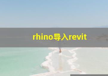 rhino导入revit