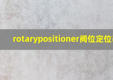 rotarypositioner阀位定位器