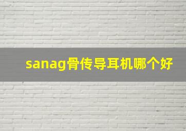 sanag骨传导耳机哪个好