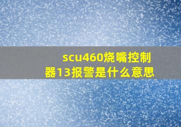 scu460烧嘴控制器13报警是什么意思