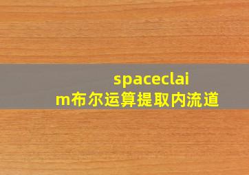 spaceclaim布尔运算提取内流道