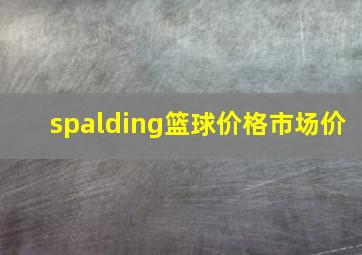 spalding篮球价格市场价