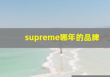 supreme哪年的品牌