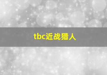 tbc近战猎人