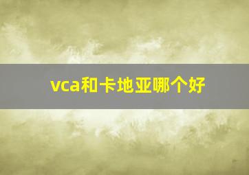 vca和卡地亚哪个好