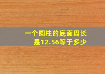 一个圆柱的底面周长是12.56等于多少