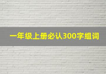 一年级上册必认300字组词