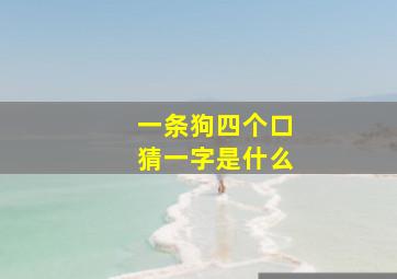 一条狗四个口猜一字是什么