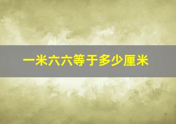 一米六六等于多少厘米