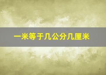 一米等于几公分几厘米