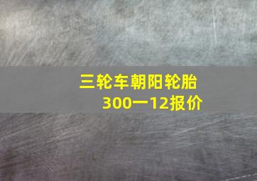 三轮车朝阳轮胎300一12报价