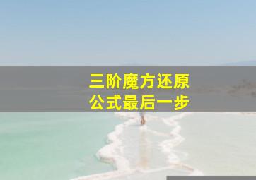 三阶魔方还原公式最后一步