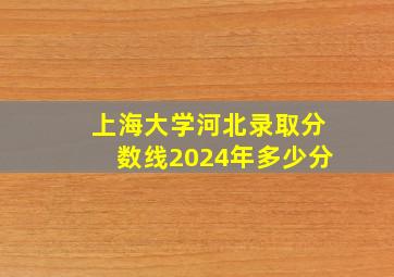 上海大学河北录取分数线2024年多少分