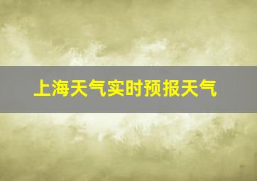 上海天气实时预报天气